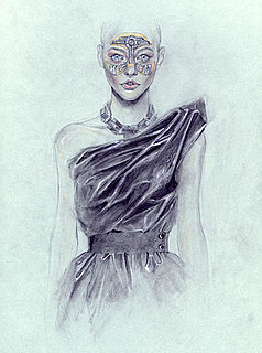 Illustrator Cedric Rivrain Bandages Up Models, Designer Dresses