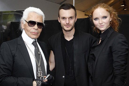 June 28: With Kris van Assche and Lily Cole at Dior Homme Spring 2010
June 28: With Kris van Assche and Lily Cole at Dior Homme Spring 2010