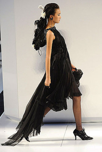 Karl Lagerfeld's Fall 2009 Chanel Couture: All High/Low Skirts and Perfume Bottles Karl Lagerfeld's Fall 2009 Chanel Couture: All High/Low Skirts and Perfume Bottles