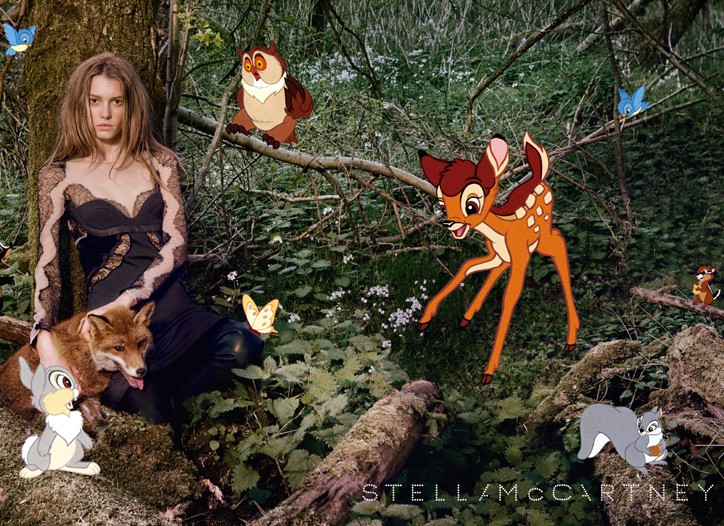 Stella McCartney Finds a Place for Bambi and Friends in Her Fall 2009 Ad Campaign Stella McCartney Finds a Place for Bambi and Friends in Her Fall 2009 Ad Campaign