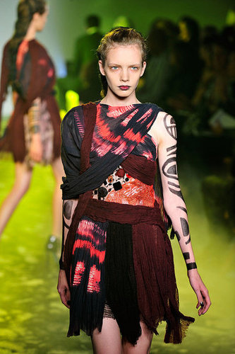 Rodarte, Inspired by Death Valley and Vultures, Go Goth Tribal Warrior for Spring 2010 Rodarte, Inspired by Death Valley and Vultures, Go Goth Tribal Warrior for Spring 2010