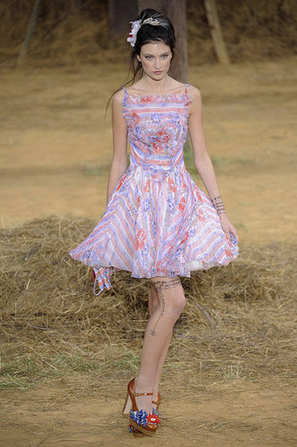 Chanel Goes Farm Girl, Takes a Roll in Hay for Spring 2010 Chanel Goes Farm Girl, Takes a Roll in Hay for Spring 2010