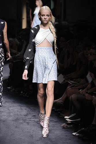 Miuccia Prada Interprets "Innocence" with Cat and Bird Prints for Miu Miu Spring 2010 Miuccia Prada Interprets "Innocence" with Cat and Bird Prints for Miu Miu Spring 2010