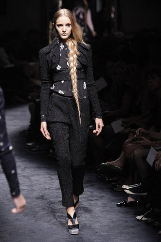 Miuccia Prada Interprets "Innocence" with Cat and Bird Prints for Miu Miu Spring 2010 Miuccia Prada Interprets "Innocence" with Cat and Bird Prints for Miu Miu Spring 2010