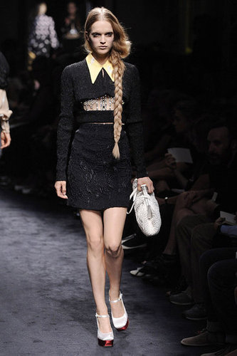 Miuccia Prada Interprets "Innocence" with Cat and Bird Prints for Miu Miu Spring 2010 Miuccia Prada Interprets "Innocence" with Cat and Bird Prints for Miu Miu Spring 2010