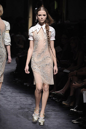 Miuccia Prada Interprets "Innocence" with Cat and Bird Prints for Miu Miu Spring 2010 Miuccia Prada Interprets "Innocence" with Cat and Bird Prints for Miu Miu Spring 2010