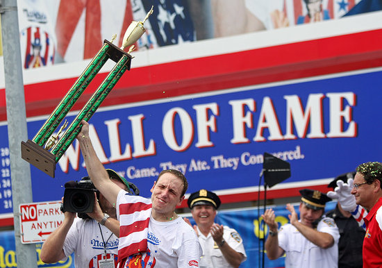 Joey Chestnut Wins Hot Dog Eating Competition