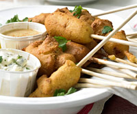 Blue Cheese Mini Corndogs Blue Cheese Mini Corndogs