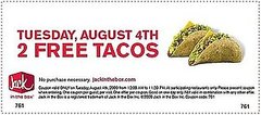 Two Free Tacos From Jack in the Box Two Free Tacos From Jack in the Box