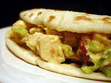 Recipe For Chicken, Walnut, and Red Grape Salad With Curry Dressing on Flatbread 2009-08-05 12:39:00