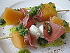 Brochettes of Melon, Prosciutto, and Fresh Mozzarella