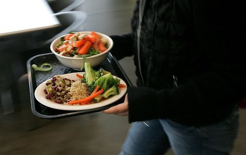 College Cafeterias Banish Serving Trays