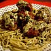 Green Spaghetti and Meatballs