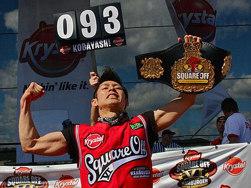 Takeru Kobayashi Wins 2009 Krystal Square Off World Hamburger Eating Championship