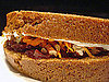 Recipe For Pumpkin Bread Sandwich With Pecans and Cream Cheese For Halloween