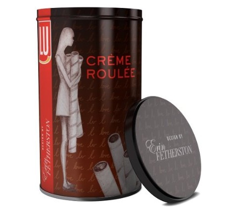 LU Erin Fetherston Designed Creme Roulee Dark Chocolate Biscuits LU Erin Fetherston Designed Creme Roulee Dark Chocolate Biscuits