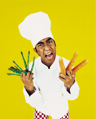He used to be hot-tempered in the kitchen. He used to be hot-tempered in the kitchen.