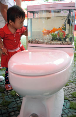 Brilliant or Baffling? Fishtank Toilet