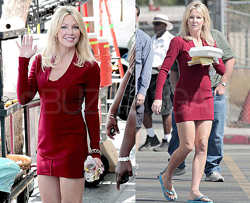 First Photos of Heather Locklear Back on the Set of Melrose Place as Amanda Woodward