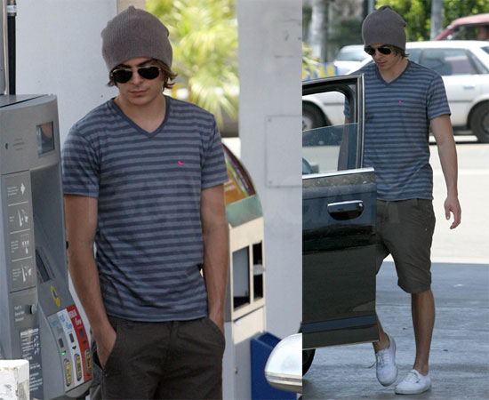 Photos of Zac Efron at The Gas Station 