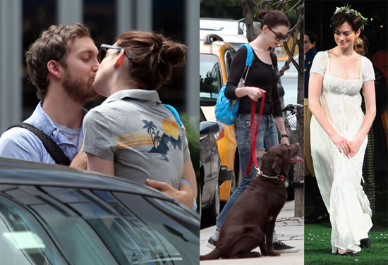 Photos of Anne Hathaway With Her Dog and Kissing Boyfriend Photos of Anne Hathaway With Her Dog and Kissing Boyfriend