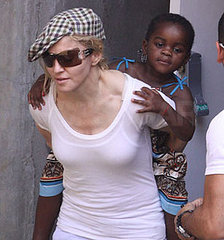 Photos of Madonna Giving Mercy Piggyback Ride After Kabbalah with Guy Ritchie, David Banda, Rocco Ritchie, Lourdes Leon