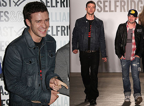 Photos of Justin Timberlake at the William Rast Mens Fashion Show in Paris