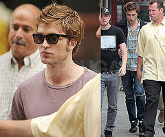 Photos of Robert Pattinson, Emilie de Ravin, Chris Cooper on the Set of Remember Me in NYC Photos of Robert Pattinson, Emilie de Ravin, Chris Cooper on the Set of Remember Me in NYC