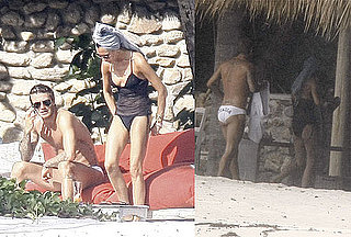 Photos of David Beckham in Speedo, Victoria Beckham in Bikini on 10th Anniversary