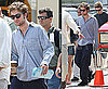 Photos of Robert Pattinson Drinking Coffee On the Set