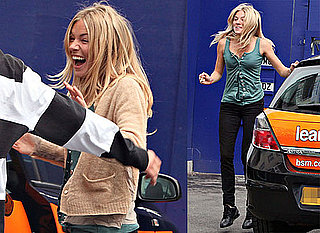 Photos of Sienna Miller Jumping for Joy After Passing Her Driver's Test in London