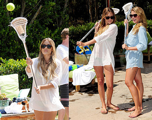 Photos of Lauren Conrad and Lo Bosworth Playing Lacrosse at the Sierra Mist Beach House