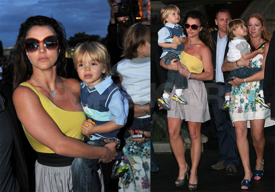 Photos of Britney and the Boys at the Eiffel Tower Photos of Britney and the Boys at the Eiffel Tower