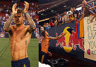 Shirtless Photos of David Beckham in New Jersey at LA Galaxy Game