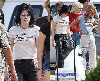 Photos of Kristen Stewart and Dakota Fanning Filming The Runaways in LA