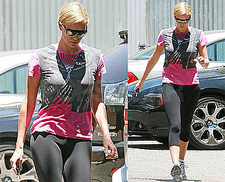 Photos of September Vogue Cover Girl Charlize Theron Leaving An LA Gym