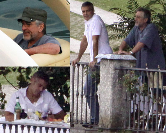 Photos of George Clooney and Robert De Niro in Italy