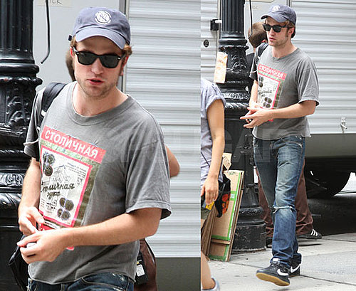 Photos of Robert Pattinson on the Set of Remember Me in NYC