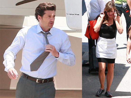 Photos of Patrick Dempsey and Jennifer Garner Filming Valentine's Day