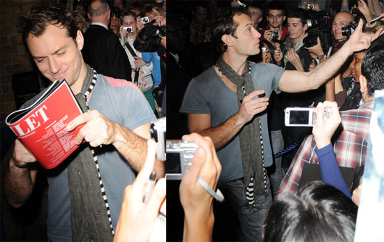 Photos of Jude Law Signing Autographs Photos of Jude Law Signing Autographs