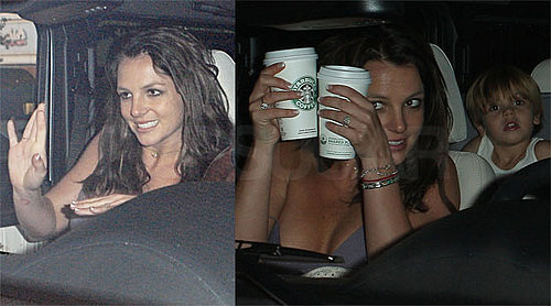 Photos of Britney Spears, Jason Trawick, Sean Preston at Starbucks in LA After Her European Tour Ends