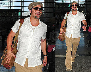 Photos of Brad Pitt at LAX Before Berlin Premiere of Inglourious Basterds