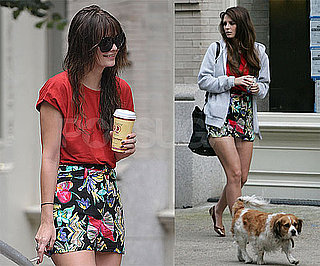 Photos of Mischa Barton on the NYC Set of The Beautiful Life With Her Dog