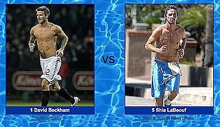 Shia Is Holding His Own Against David Beckham in Shirtless Bracket Round Three! 