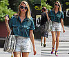 Photos of Whitney Port Wearing a Crop Top and Short Shorts in NYC