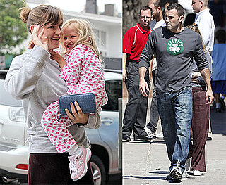 Photos of Ben Affleck in Boston; Jennifer Garner and Violet Affleck Getting Starbucks