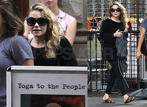 Photos of Mary-Kate Olsen After Yoga in NYC; She's Set to Bartend at Fashion's Night Out During New York Fashion Week