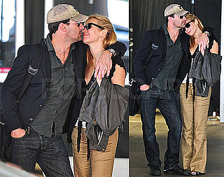 Photos of Jon Hamm and Jennifer Westfeldt Kissing at LAX