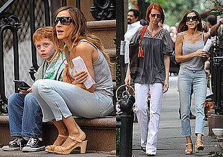 Photos of Sarah Jessica Parker and Cynthia Nixon Filming Sex and the City 2 in NYC