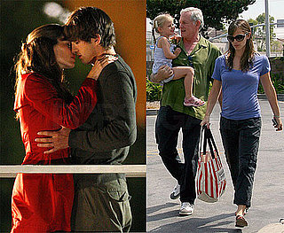 Photos of Jennifer Garner Making Out With Ashton Kutcher on the LA Set of Valentine's Day